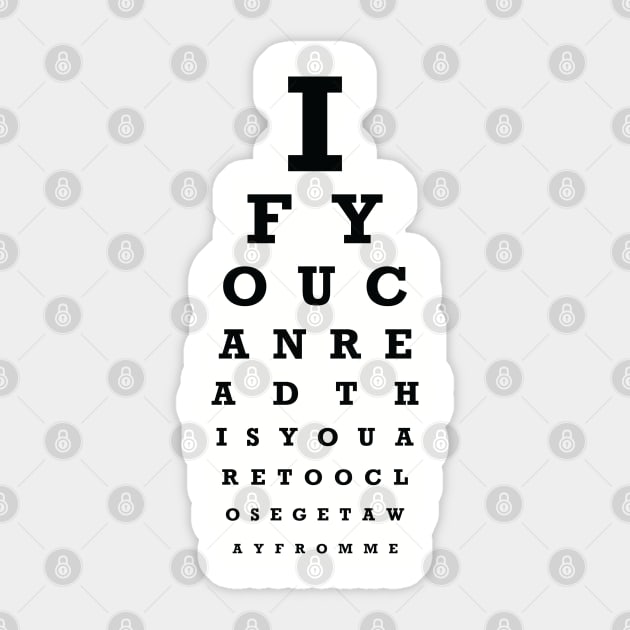 Social Distance Eye Chart Sticker by DesignCat